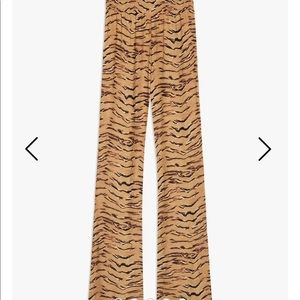 WeWoreWhat Tiger Print Smocked Flare Pants
